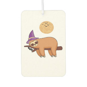 Halloween Witch Sloth Oversized T-Shirt Air Freshener
