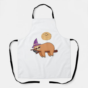 Halloween Witch Sloth Premium T-Shirt Apron