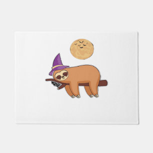 Halloween Witch Sloth Premium T-Shirt Doormat
