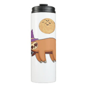 Halloween Witch Sloth Premium T-Shirt Thermal Tumbler