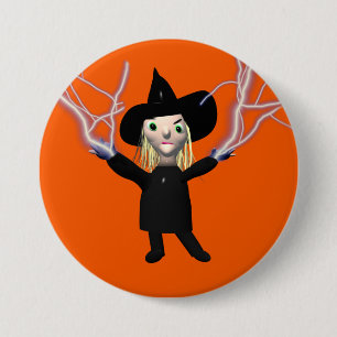 Halloween Witch Spell 3 Inch Round Button