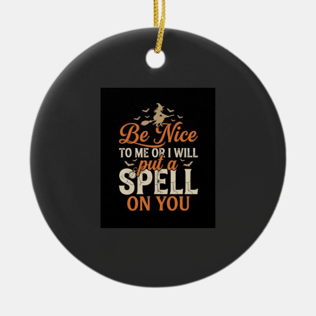 Halloween Witch Spell Graphic_1 Ceramic Ornament (Front)