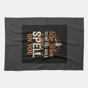 Halloween Witch Spell Graphic_1 Kitchen Towel