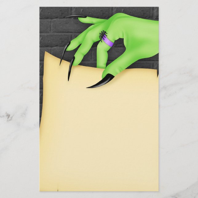 Halloween Witch Stationery (Front)