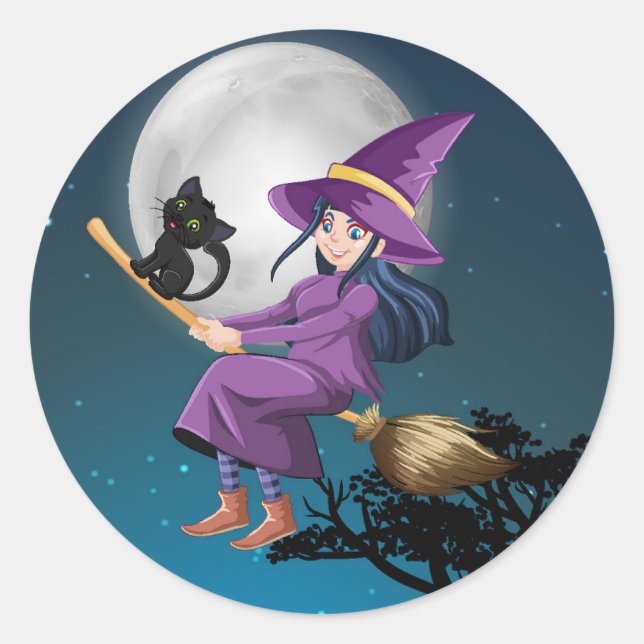 Halloween witch stickers (Front)