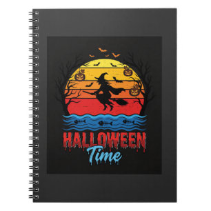 Halloween Witch Sunset Vector Notebook