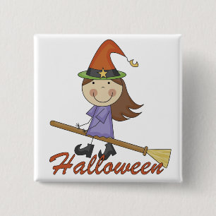 Halloween Witch T-shirts and Gifts 2 Inch Square Button
