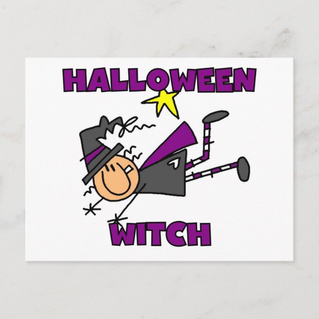 Halloween Witch T-shirts and Gifts Postcard (Front)