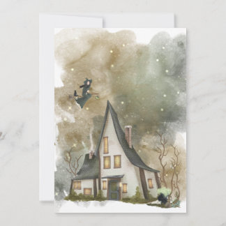 Halloween Witch Themed Party Invitation