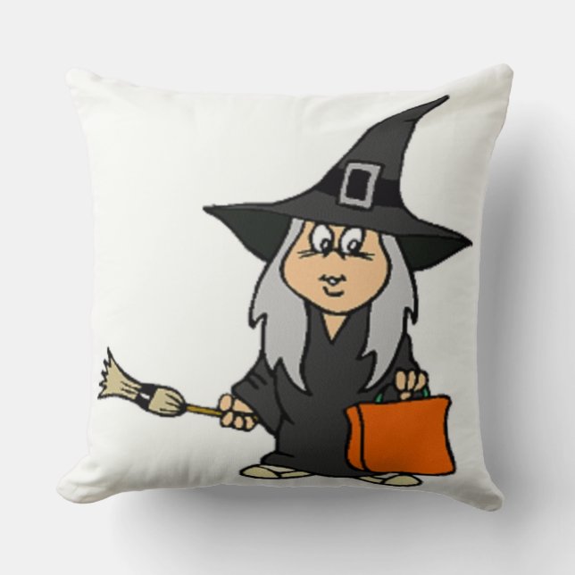 HALLOWEEN WITCH THROW PILLOW (Front)