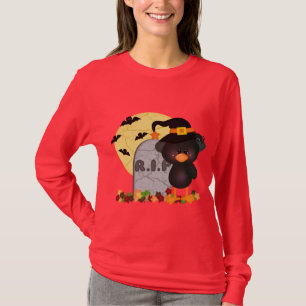 Halloween Witch tombstone Holiday womens t-shirt