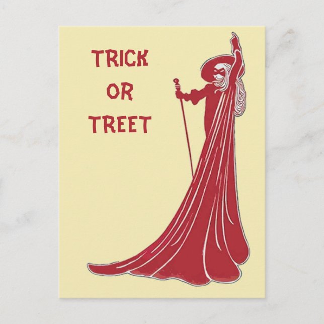 Halloween Witch,Trick or Treet, edit text Postcard (Front)