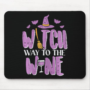 Halloween Witch Way To Funny Pun Costume Party Mom Mouse Pad