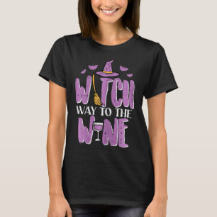 Halloween Witch Way To Funny Pun Costume Party Mom T-Shirt