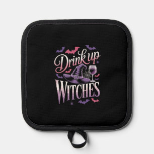 Halloween Witch Wine � Drink Up Pot Holder