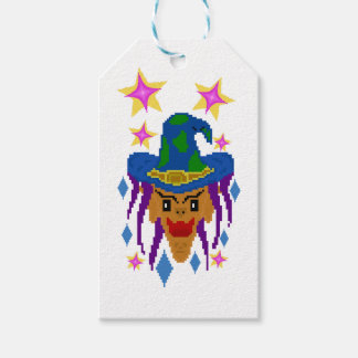  Halloween Witch with Broom – Pixel Art Gift Tags
