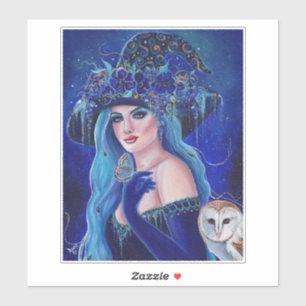 Halloween witch with butterflies by Renee Lavoie