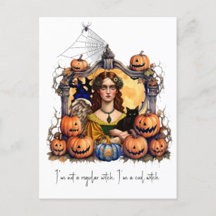 Halloween Witch with quote  Postcard