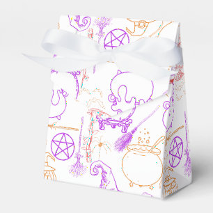Halloween Witchcraft Pattern Neon 01 Favor Box