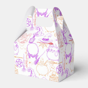 Halloween Witchcraft Pattern Neon 01 Favor Box