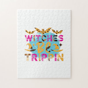 Halloween Witches Be Trippin Jigsaw Puzzle