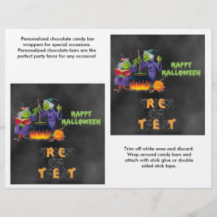 Halloween Witches Candybar Wrappers