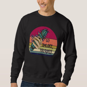 Halloween Witches Coven Go Smudge Yourself Retro C Sweatshirt