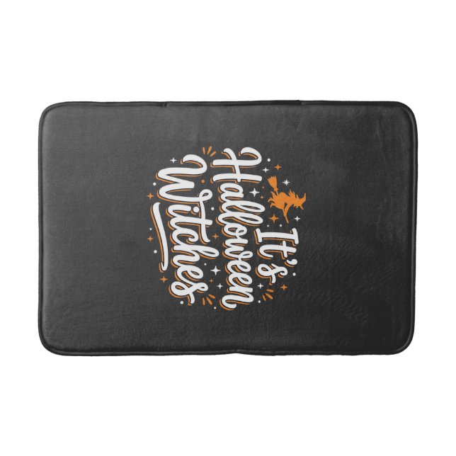 Halloween Witches Cute Witch Quote Design_1 Bath Mat (Front)