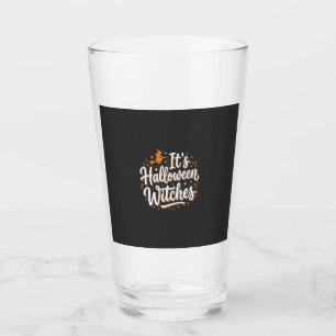 Halloween Witches Cute Witch Quote Design_1 Glass