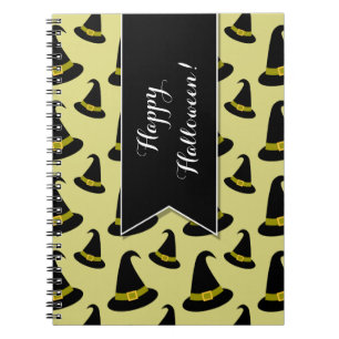 Halloween Witches Hat Pattern Custom Notebook