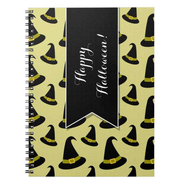 Halloween Witches Hat Pattern Custom Notebook (Front)