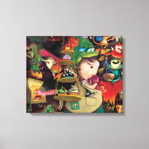 Halloween Witches Kitchen Canvas Print