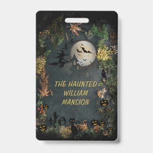 Halloween Witches Party Night  Planner Invitation Badge