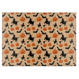 Halloween Witches, Pumpkins and Bats Cutting Board
