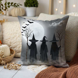 Halloween Witches Spooky Season Throw Pillow