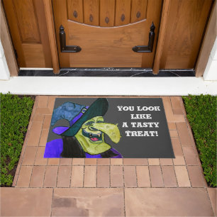 HALLOWEEN WITCHES TASTY TREAT DOORMAT