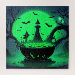 Halloween Witch's Cauldron Jigsaw Puzzle