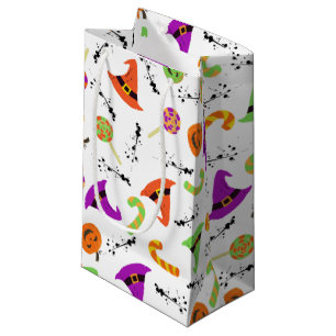 Halloween Witch's Hat Candy & Pumpkins Small Gift Bag