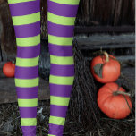 Halloween Witch's Purple Green Striped Stockings Leggings<br><div class="desc">Costume leggings for accessorizing your witch costume.  The design is a striped purple green pattern.</div>