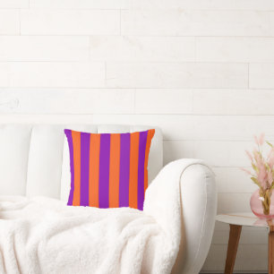 Halloween Witch's Stripes Throw Pillow