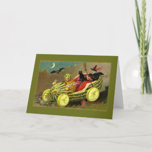 Halloween Witch's Watermelon Car Card