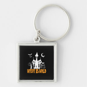Halloween Witchy And Wild Birthday Keychain
