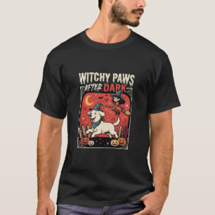 Halloween Witchy Dog Moon T-Shirt