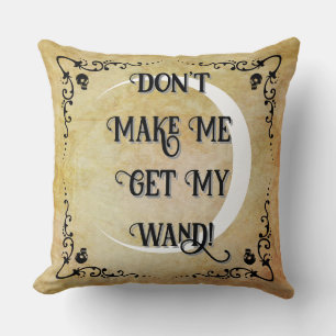 Halloween Witchy Quote Throw Pillow