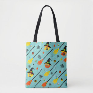 Halloween Witchy Seamless Theme Tote Bag