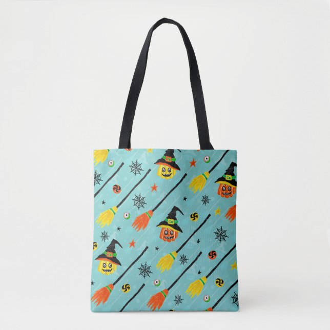 Halloween Witchy Seamless Theme Tote Bag (Front)
