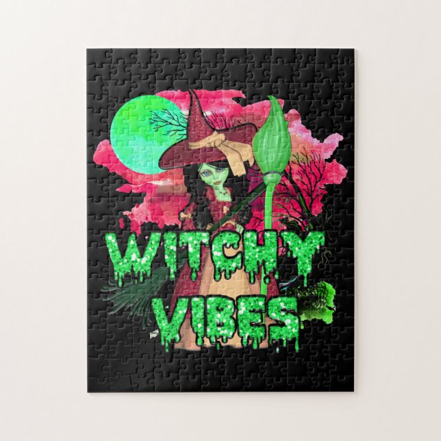 Halloween Witchy Vibes Jigsaw Puzzle (Vertical)