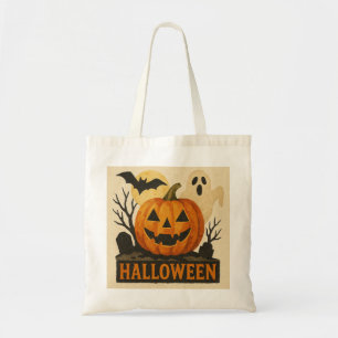 Halloween with a sensual collage technique tote bag