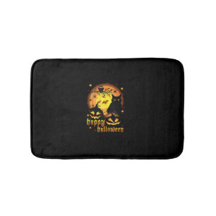 Halloween with Moon Pumpkins Bats Spiders And Scar Bath Mat