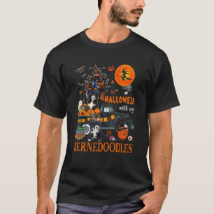 Halloween With My Bernedoodles Pickup Truck Scary T-Shirt